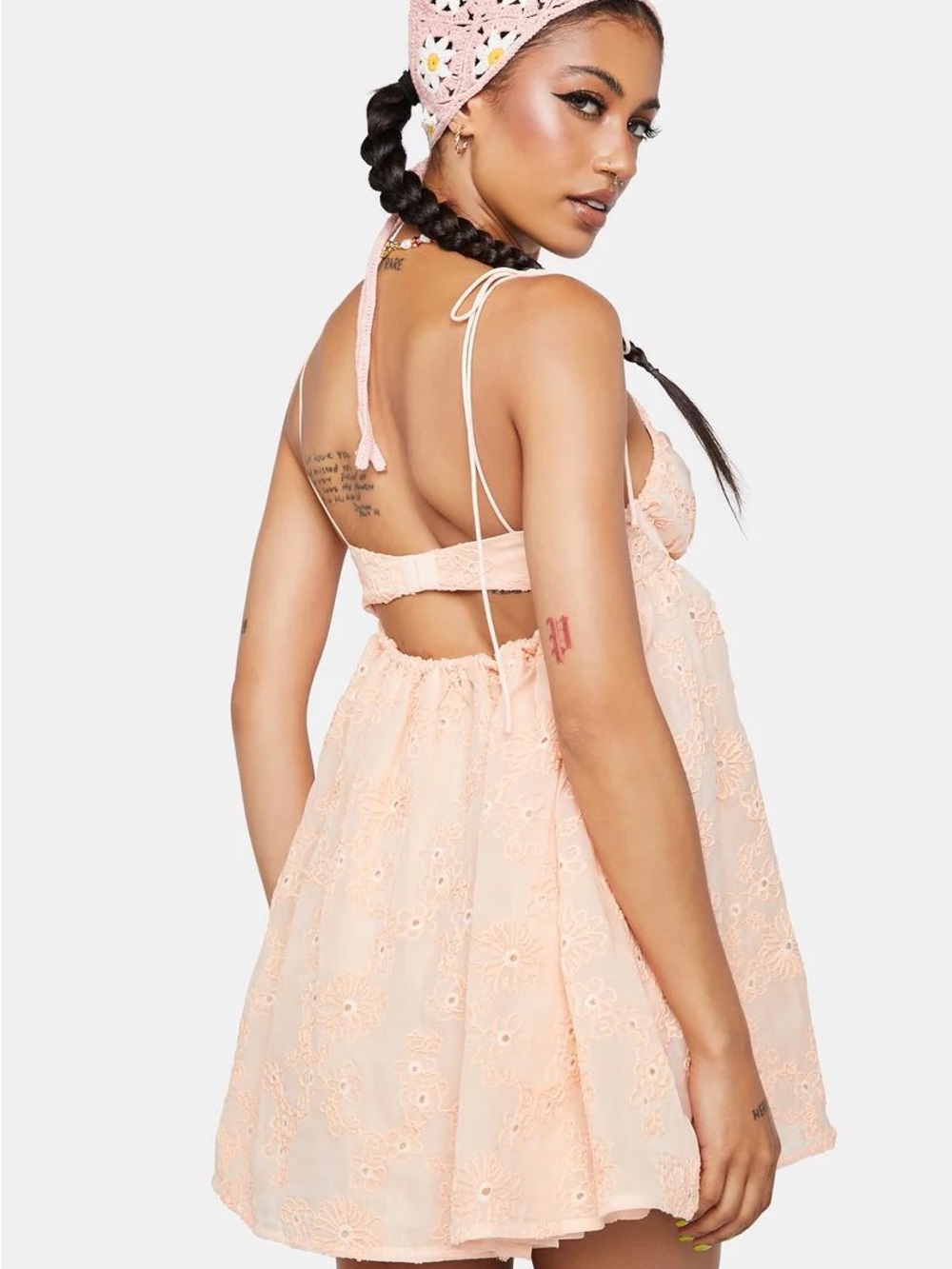 For Love & Lemons Peach Mini Dress - Picture 4 of 12